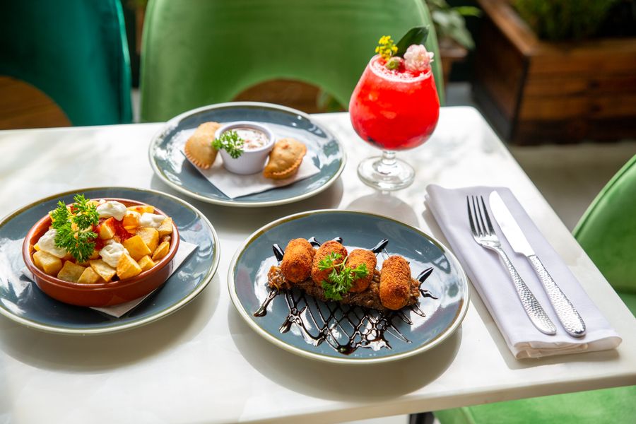A spread of shareable plates